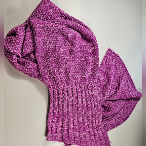 Home Made crocheted purple mermaid fishtail snuggle childs Warm blanket 69" ^ - Picture 2 of 2
